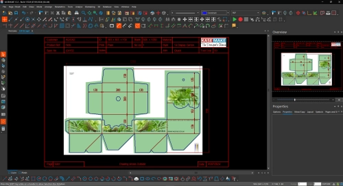 2D design with artwork applied in KASEMAKE