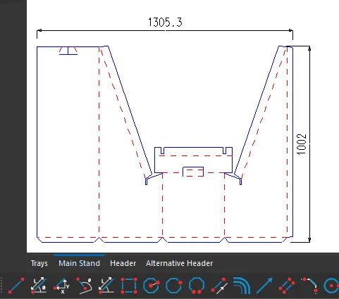 Dibujo que muestra varias pestañas de página en la parte inferior