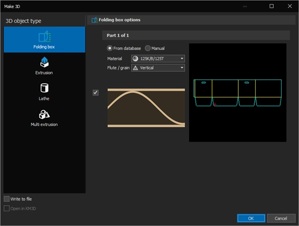 Make 3D dialog – a much simpler design than V11s