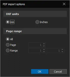 El cuadro de diálogo de importación de PDF mejorado permite la importación de archivos PDF de varias páginas