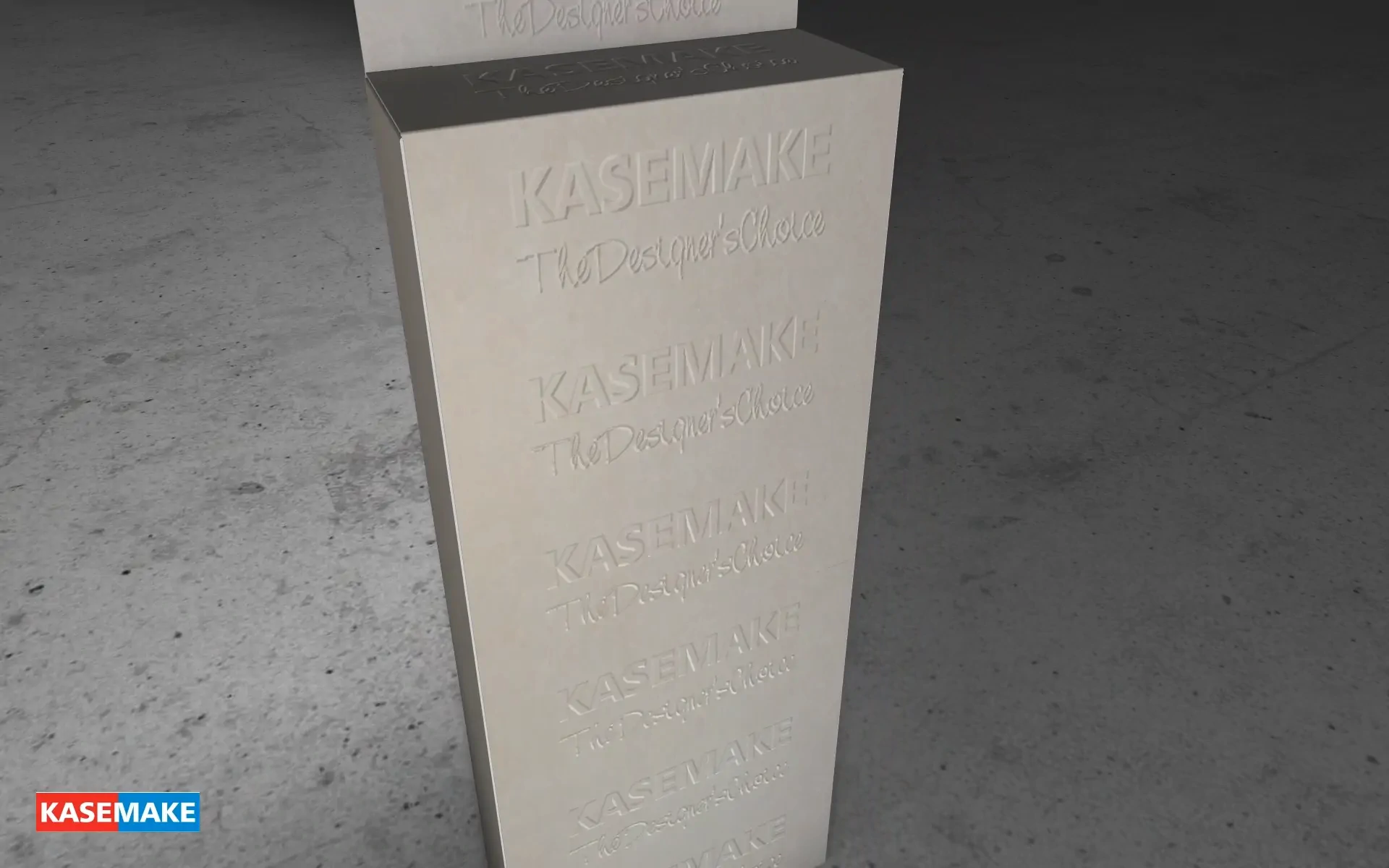 KASEMAKE 3D में डिबॉसिंग और एम्बॉसिंग प्रभाव